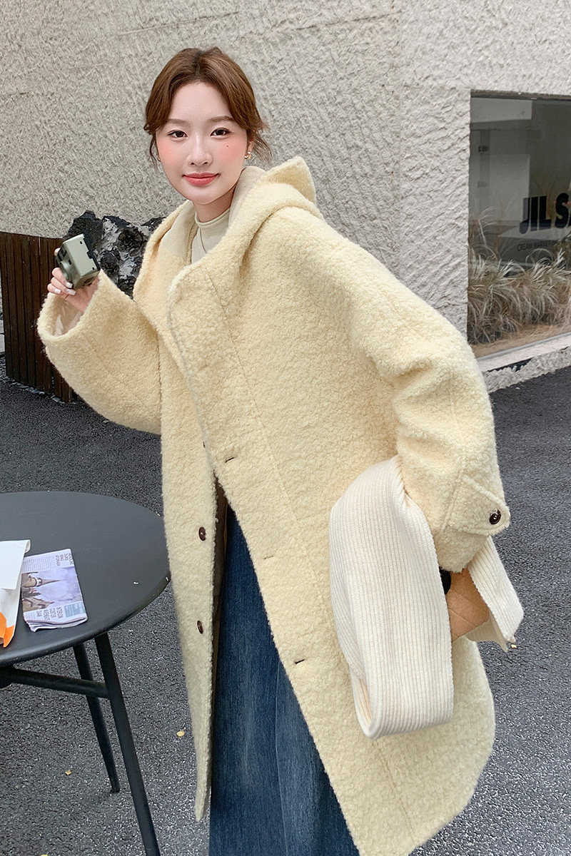 【大货】25冬装新款泰迪圈呢大衣2C055-5106-P275控398,女装皮草,2C055
