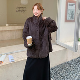【大货】25冬装新款真兔毛皮草外套2C055-5110-P275控398，女装短外套，2C055