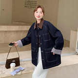 【大货】25冬装新款复古夹棉牛仔外套2C055-5097-P185控268，女装短外套，2C055