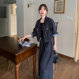 【】25春装新款亮片牛仔套装送腰带2C055-5005-P175控248，女装套装/套裙，2C055