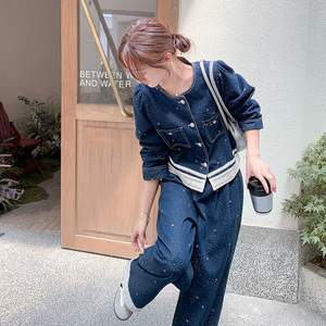 【】26春款工艺牛仔套装 2C055-5082-P175控248图片