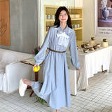 【大货】春款学院风蕾丝围脖亮片连衣裙2C055-5015-P125控188，女装连衣裙，2C055