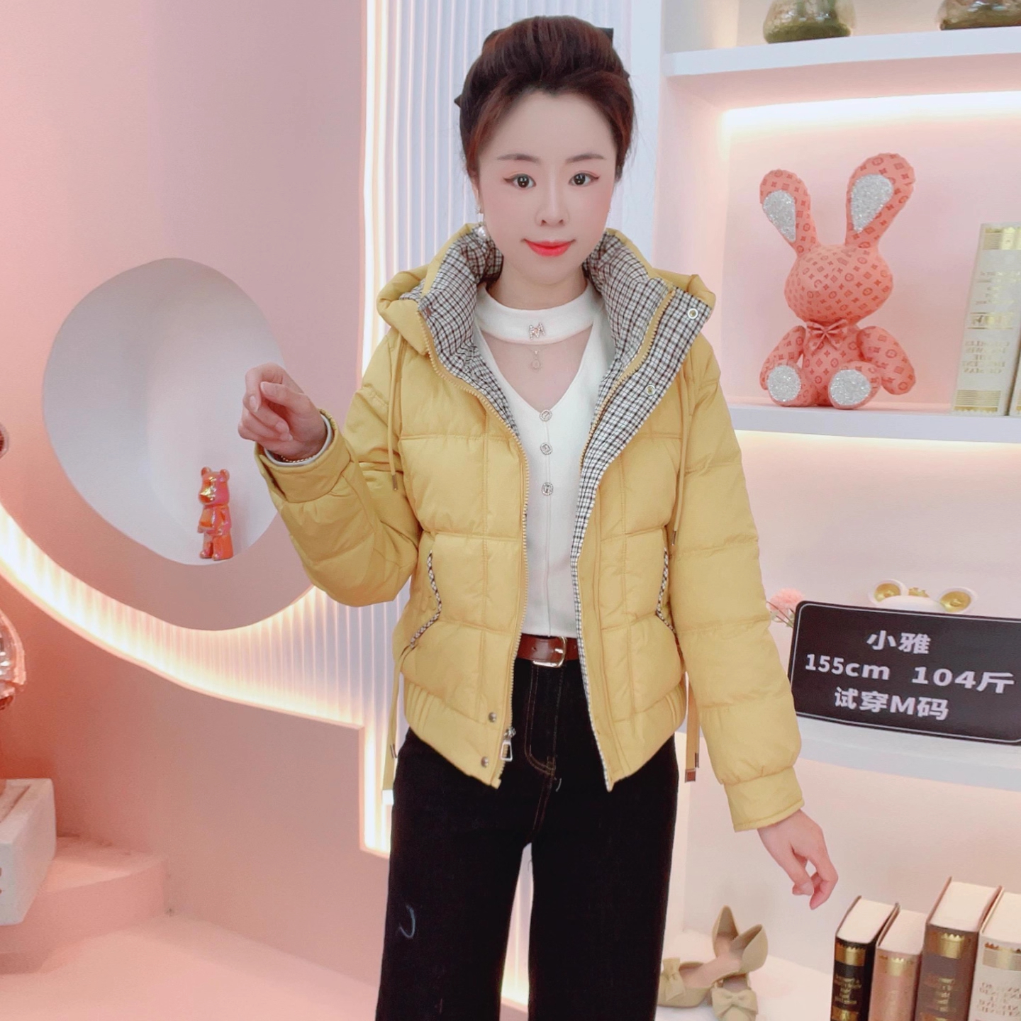 时尚短款羽绒棉服女2025年冬季新款洋气显瘦休闲加厚保暖棉袄外套