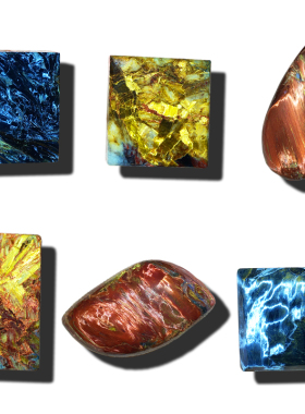 国产河南淅川料彼得石水滴吊项坠红彩水滴坠随型项链坠暴风雨宝石