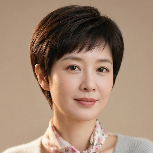 全真发蚕丝网透气短发整顶假发