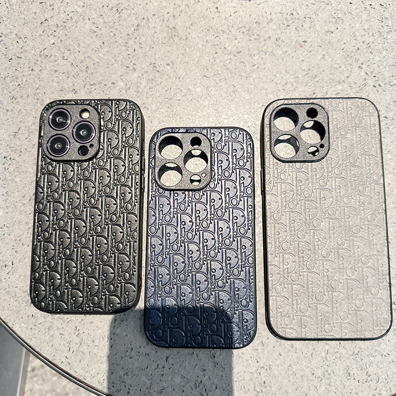 iPhone15promax手机壳14pro皮质老花潮牌D家适用苹果13保护套情侣款全包1211新款男女高级感防摔大牌复