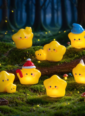 微景观创意圣诞天使黄星萌粒摆件