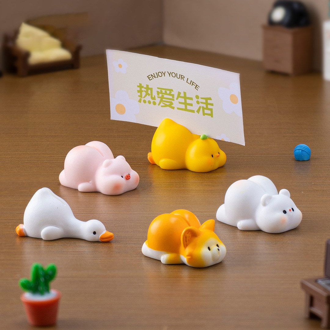 可爱小猪小鸭屁屁夹举牌公仔 娃娃屋diy装饰品配件微景观桌面摆件,家居饰品,桌面摆件,淘宝优惠券,粉丝福利购,淘宝优惠卷