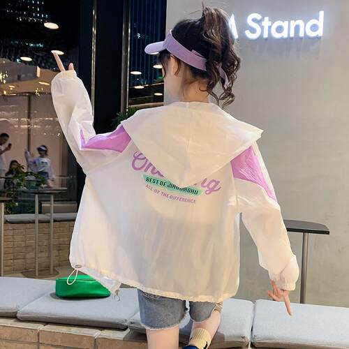 女童防晒衣夏季薄款2026新款儿童宽松洋气防紫外线衣服大童空调衫