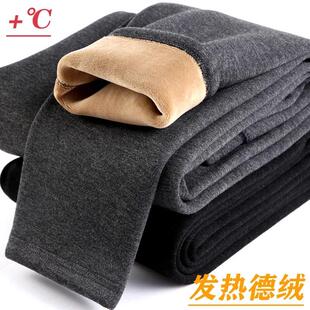德绒打底裤 秋冬羊毛裤 女中年羊羔绒棉裤 男士 东北 男加绒加厚保暖裤