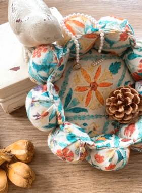 EVA自制泡芙桌面收纳篮化妆品玄关放钥匙口红创意ins布艺储物篮筐