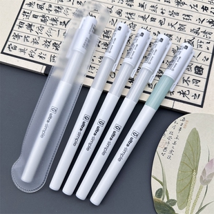 晨光优品系列中性笔0.5mm全针管黑色签字笔学生软握舒适水笔A4901