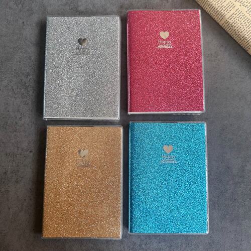 闪光胶套本A6横线迷你口袋记事本