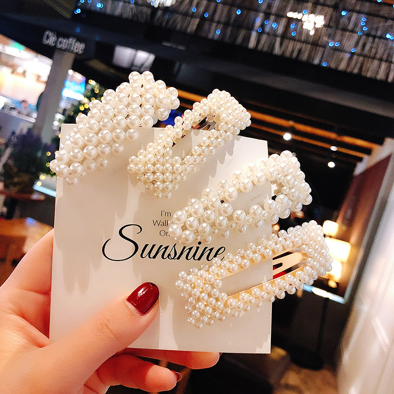 珍珠發夾套裝女 網紅簡約邊夾少女ins發卡頭飾韓國壹字夾子鴨嘴夾在類目 飾品/流行首飾/時尚飾品新, 髮飾中 - 來自Buy2taobao.com提供專業的淘寶代購服務