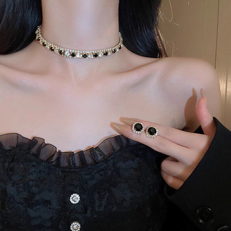 法国【设计师】Glam Dani 新款项链耳环套装锁骨链晚会礼服配饰女