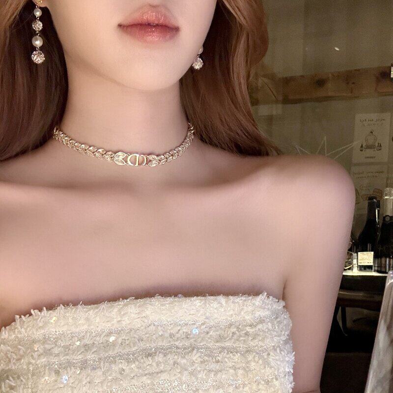 法国【设计师】Glam Dani 麦穗CD字母choker项链高级礼服配饰