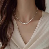 设计师 Glam Dani 法国 轻奢高级感珍珠颈链时尚 项链毛衣链