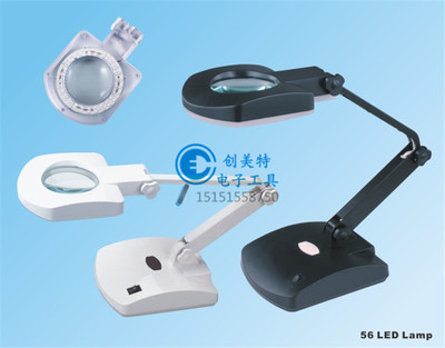 正品博莱特8611BL台式放大镜LED带灯阅读看报小台灯光学白玻镜片