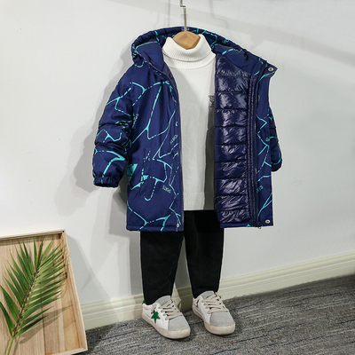 新款冬装加绒中大童棉衣