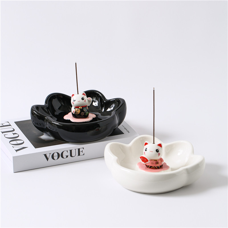 陶瓷小香炉家用日式简约招财室内香薰炉禅意线香插香座茶桌小香托,家居饰品,香托/香盘/香座/香插,淘宝优惠券,粉丝福利购,淘宝优惠卷