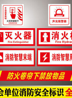 社会单位消防安全标识手动报警