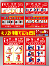 灭火器使用方法标识牌说明贴纸消防警示标识消防栓严禁烟火放置点消防栓使用安全指示禁止警告牌消防标识标牌
