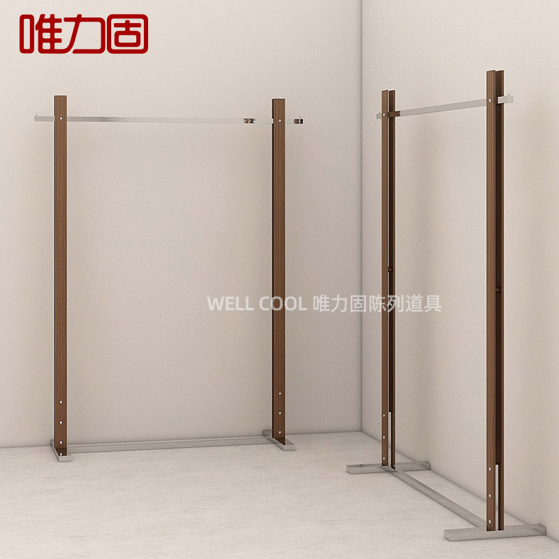 服装店展示架中古风陈列架工作室服装架落地中岛架女装店设计装修