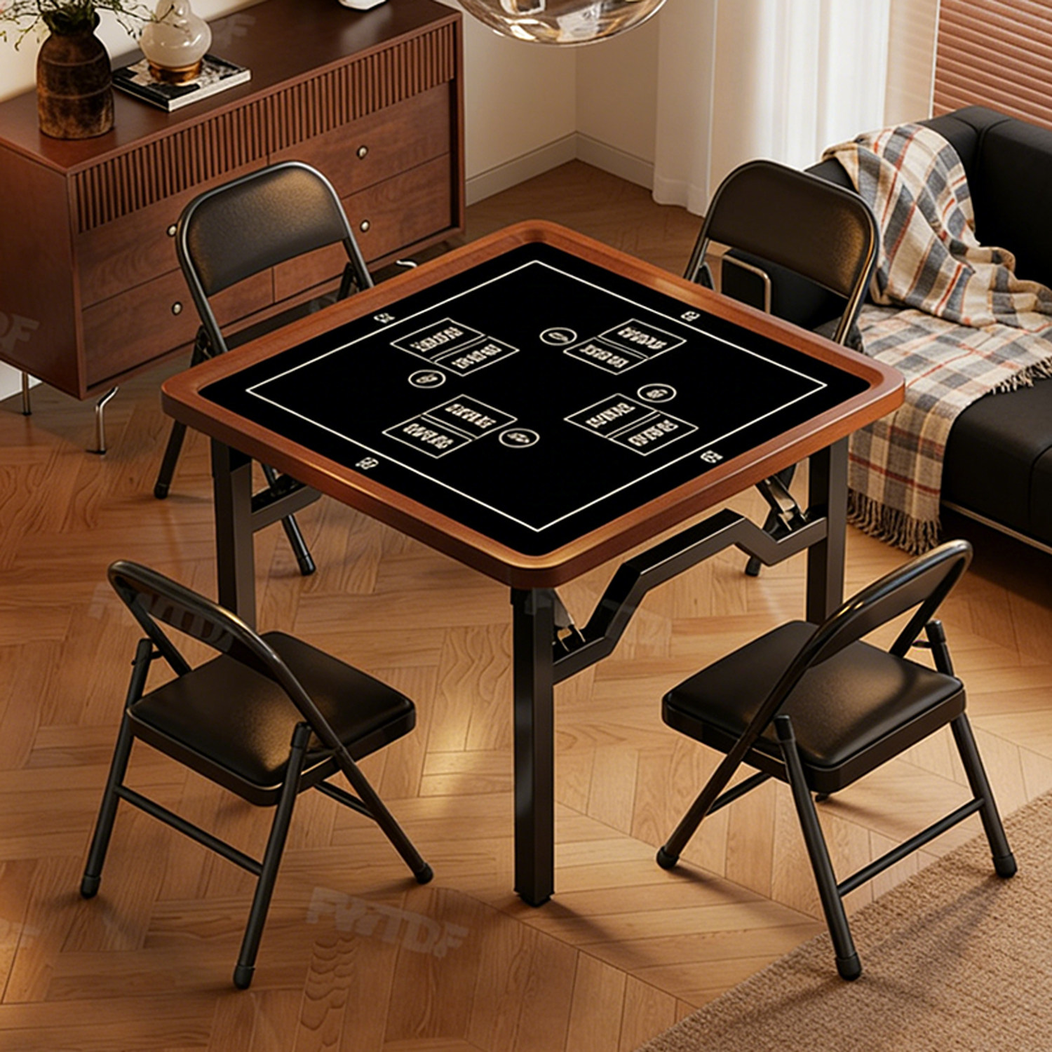 掼蛋专用桌折叠桌家用小户型手搓麻将桌四方桌子正方形餐桌棋牌桌