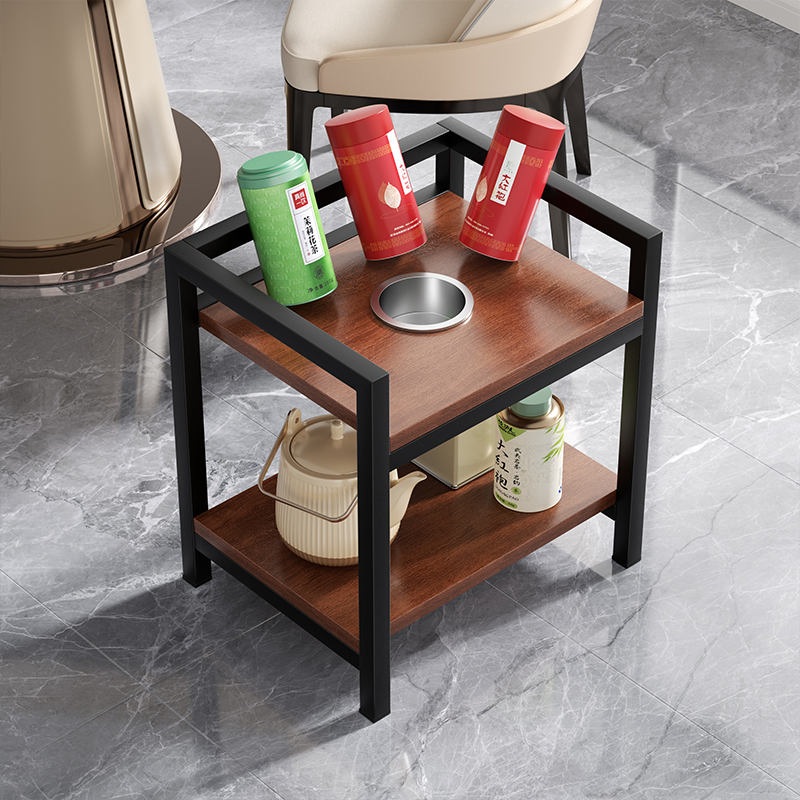 茶几麻将桌棋牌室专用边桌打牌麻将机茶水架小边几可移动置物架子