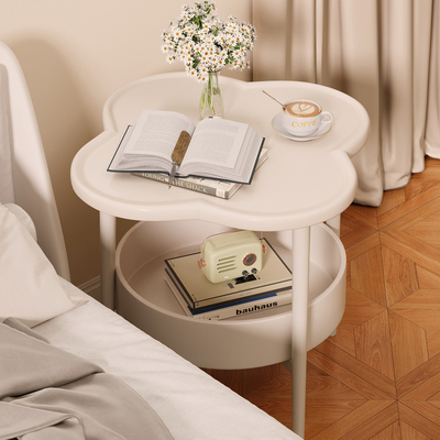 床头柜家用沙发小型边几置物架主卧室阳台迷你桌子奶油风收纳柜子