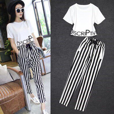 summer a set Korean Edition clothes collocation Body summer student Two piece set College wind Women's wearin the Women's clothing/Boutique , Set/Student uniforms/Work uniforms , Leisure sports suit  category - from Buy2taobao.com to provide professional Taobao agent buy service