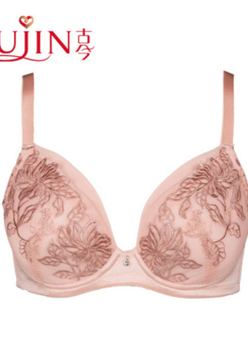 古今3/4性感刺绣性感薄款罩杯深V聚拢文胸内衣女0F201