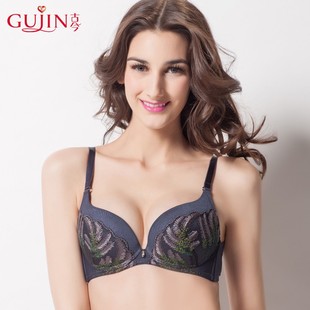 古今内衣性感刺绣深V3 4有钢圈聚拢舒适胸罩上薄下厚杯文胸0E886