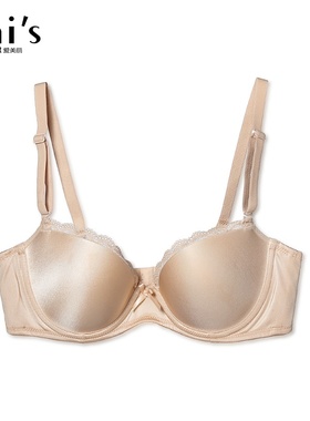 IMIS爱美丽内衣丝滑光面3/4薄杯有钢圈大码侧收调整型文胸IM11LS1