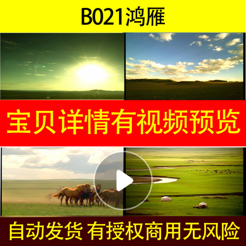 B021鸿雁非伴奏大草原led背景视频歌曲朗诵大合唱舞蹈MV配乐成品