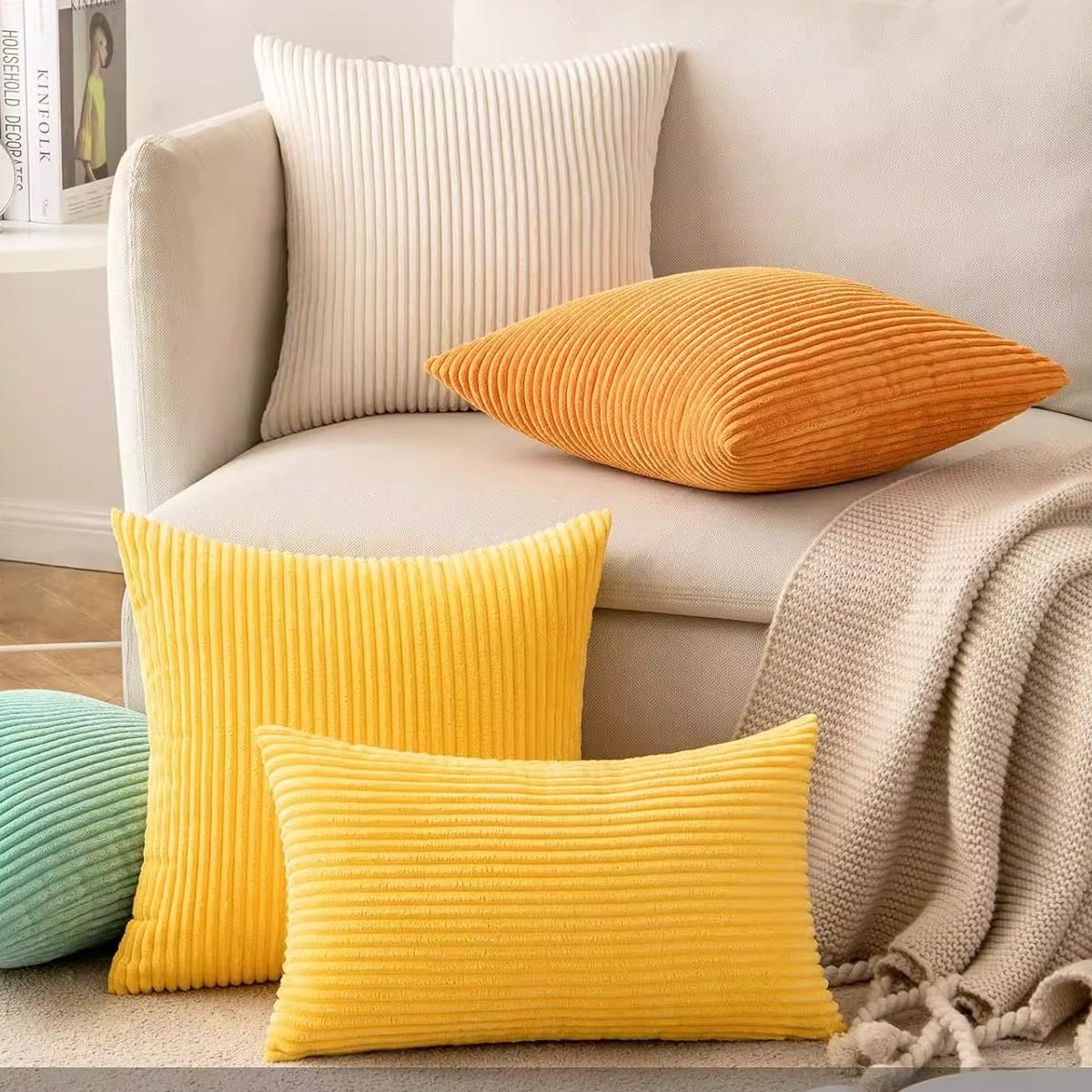 靠垫卧室靠枕床头沙发靠背垫办公室腰靠大气时尚纯色条纹抱枕套,居家布艺,抱枕被,淘宝优惠券,粉丝福利购,淘宝优惠卷