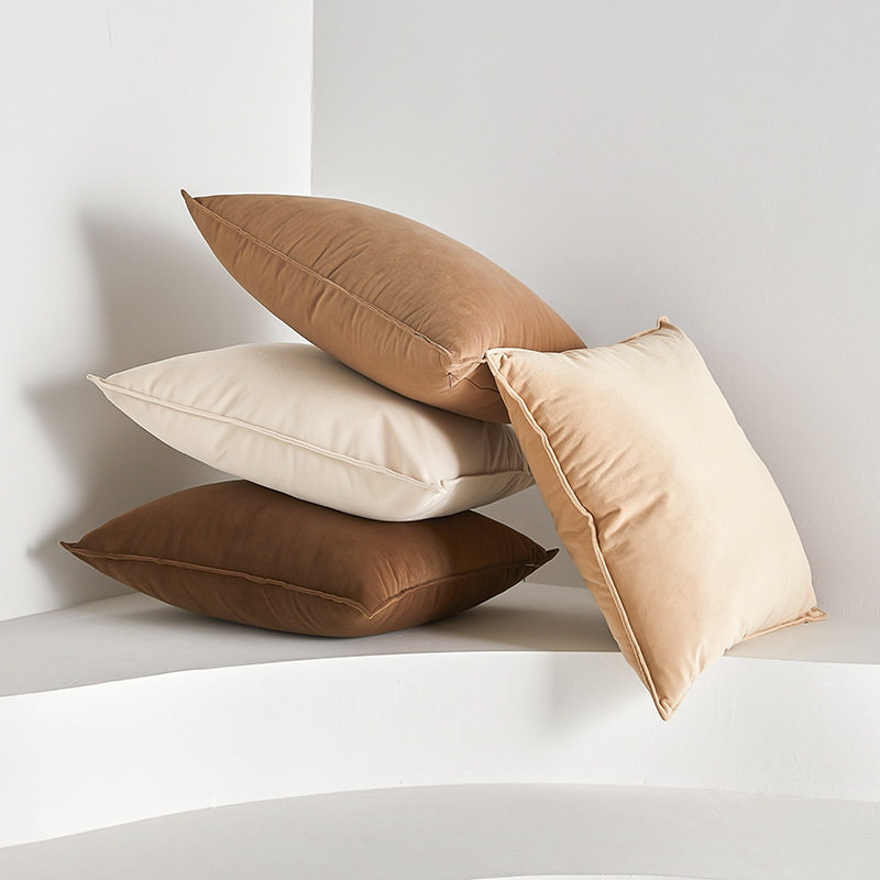 美拉德荷兰绒压边磨砂抱枕沙发纯色大抱枕简约靠枕床头靠垫腰靠,居家布艺,抱枕被,淘宝优惠券,粉丝福利购,淘宝优惠卷