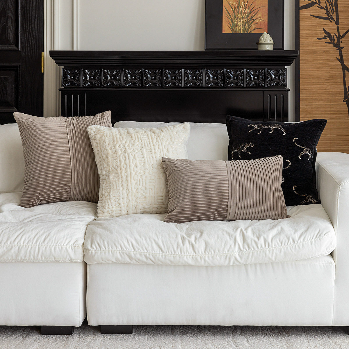 中古风沙发抱枕抱枕套民宿酒店样板房靠背枕床头靠垫含芯