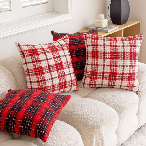 temu跨境热销新年红色喜庆客厅沙发抱枕靠垫卧室床头靠垫腰枕靠背