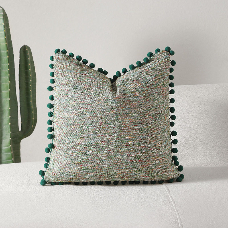 莫奈风编织配色球边沙发装饰抱枕靠枕靠垫套cushion cover pillow,居家布艺,抱枕被,淘宝优惠券,粉丝福利购,淘宝优惠卷
