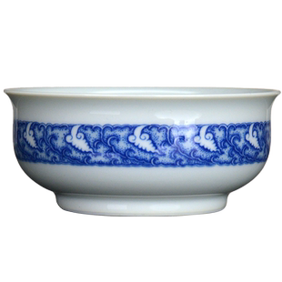 景德镇 觉山隐窑 青花 敦煌 三生兔三兔连耳 祥云宝相纹 矮炉式杯