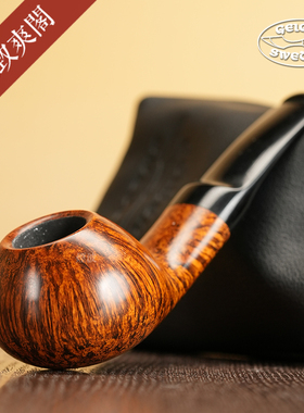瑞典 Love Geiger 盖格 微弯 番茄型 手工制 石楠木 烟斗