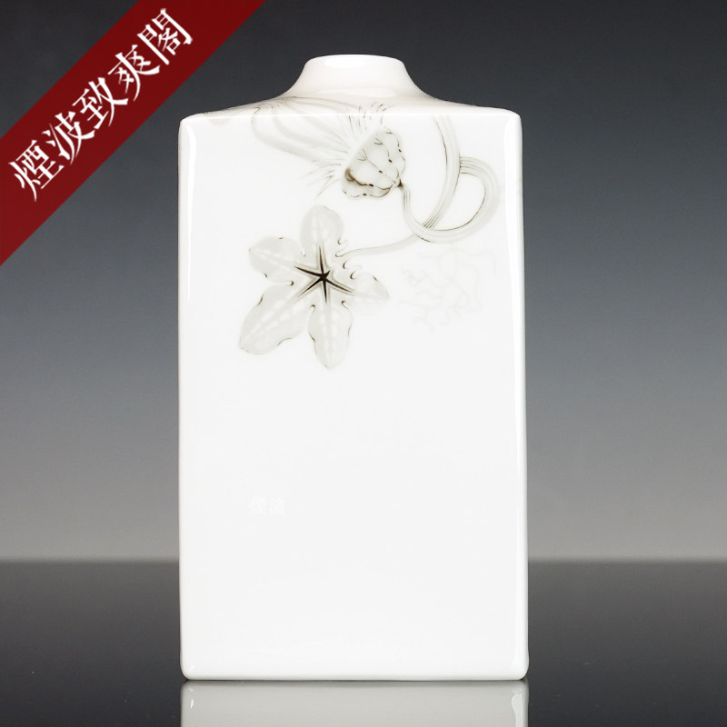 波尔纳花园灰色方形花瓶