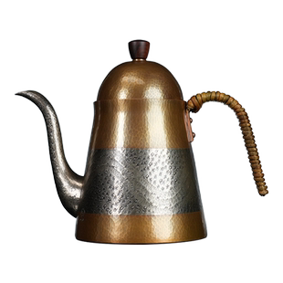 烟波 日本玉川堂 手工锤起铜器 流线纹 急须 手冲咖啡壶 茶壶铜壶