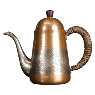 烟波日本玉川堂 手工锤起铜器 流线纹 急须 手冲咖啡壶 茶壶 铜壶