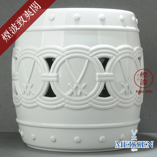 德国meissen瓷器瓷塑鼓凳