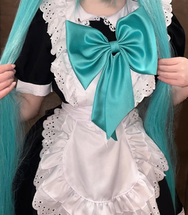 初音未来cos服装搭配配件领结缎面蝴蝶结配件大号连衣裙搭配衣服