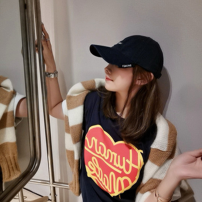 【INFINITYCROSS】潮牌字母巴黎侧标布四季软顶鸭舌帽棒球帽男女