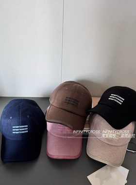【INFINITYCROSS】香港原创潮牌字母宽帽檐鸭舌帽大头围棒球帽女