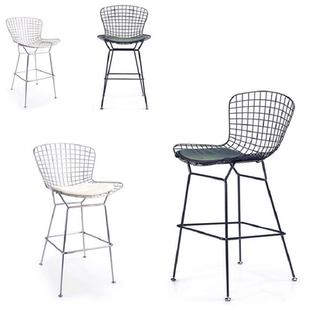 户外不锈钢吧台椅奶茶店咖啡厅酒馆餐厅会所前台铁艺创意高脚椅子